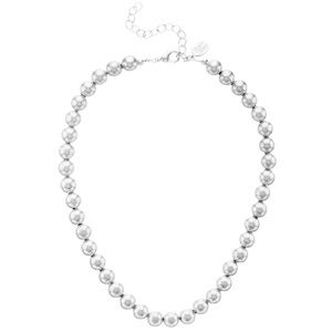 Classic Silver Beaded Necklace